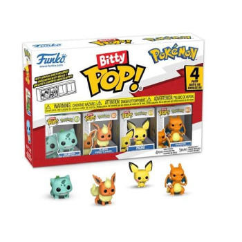 Funko Bitty POP! Pokemon - Bulbasaur, Flareon, Pichu & Charizard 4-Pack Vinyl Figures