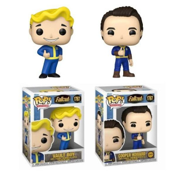 Funko POP Television Bundle of 2 Fallout - Vault Boy & Cooper Howard Chase 1765 Vinyl Figures
