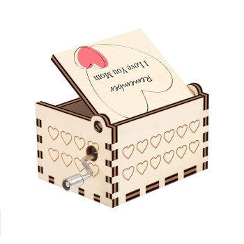 Ξύλινο Μουσικό Κουτί I Love you Mom