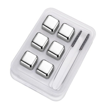 Ανοξείδωτα Μεταλλικά Παγάκια σε Πλαστική Θήκη - Σετ 6 τεμαχίων