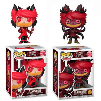 Funko POP Bundle of 2 Animation Hazbin Hotel - Alastor & Demon Form Chase 2242 Vinyl Figures