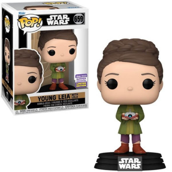 Funko POP Movies Star Wars - Young Leia with Lola 659 Bobble-Head 2023 Summer Convention Exclusive