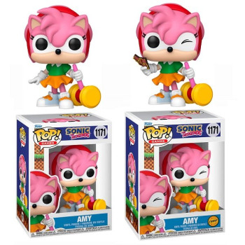 Funko POP Bundle of 2 Games Sonic the Hedgehog - Amy & Chase 1171 Vinyl Figure