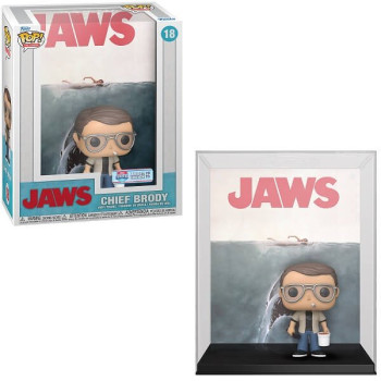 Funko POP VHS Covers Jaws - Chief Brody 18 Vinyl Figure Fun on the Run 2023 Limited Edition 