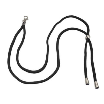 Λουράκι Λαιμού Lanyard για Κινητό με Μεταλλικό Γάντζο 75cm - Μαύρο