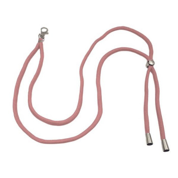 Λουράκι Λαιμού Lanyard για Κινητό με Μεταλλικό Γάντζο 75cm - Σομόν