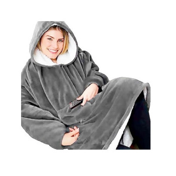 Huggle Κουβέρτα Βελουτέ King Size 70x90εκ. - Γκρι