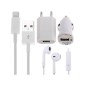 Σετ για iPhone 5 που περιλαμβάνει ακουστικά, καλώδιο usb, φορτιστής ταξιδιού, φορτιστής σπιτιού