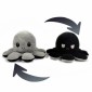 Λούτρινο Χταπόδι που αλλάζει διάθεση - Reversible Octopus 12εκ Μαύρο - Γκρι