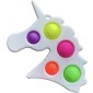 Pop it Fidget Simple Dimple Αγχολυτικό Παιχνίδι Μονόκερος Λευκό