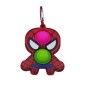 Pop it Fidget Dimple Αγχολυτικό Παιχνίδι Μπρελόκ Καρτούν Μπλε Κόκκινο