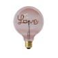 Διακοσμητικός Λαμπτήρας LED Γλόμπος G125 Love Ροζ Γυαλί Θερμό Λευκό - 4W E27