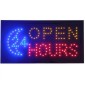 Φωτιζόμενη πινακίδα Led με κίνηση 24 Hours Open