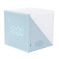 Προγραμματιζόμενο Επαναφορτιζόμενο Ξυπνητήρι Magic Cube Φωτάκι Νύχτας με Αιθητήρα Ήχου & Αφής Μπλε