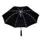Φωτιζόμενη Ομπρέλα 64 Led με Φακό και Αυτόματο Μηχανισμό 100 cm - Μαύρο
