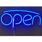 Πινακίδα Neon Open σε Μπλε Χρώμα 40x19