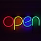 Πινακίδα Neon Open 35x18 Πολύχρωμη