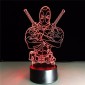 Διακοσμητικό Φωτιστικό Deadpool 3d Acrylic Led Light USB