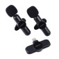 Διπλό Live-Stream Ασύρματο Μικρόφωνο για iPhone Lighting Wireless Microphone - Mαύρο