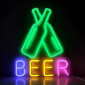 Διακοσμητικό Φωτιστικό Neon Beer Bottles σε Πράσινο Χρώμα