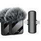 Διπλό Live-Stream Ασύρματο Μικρόφωνο Type-C & Lighting Wireless Microphone - Mαύρο