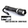 Επαναφορτιζόμενος Φακός SWAT LED CREE 3W ZOOM - Tactical Police