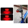 Επαναφορτιζόμενο φως ποδηλάτου με LED για το πίσω μέρος με ηλιακό συλλέκτη - κόκκινο