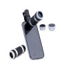 Σετ Φακών Κάμερας Κινητών με Τηλεφακό x8, FishEye, Wide & Macro - Universal Lens 4 in 1
