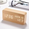 Επαναφορτιζόμενο Ρολόι Ημερολόγιο, Ξυπνητήρι, Θερμόμετρο Wood Style Digital Clock