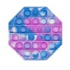 Anti Stress Fidget Bubble Pop Αγχολυτικό Παιχνίδι Οκτάγωνο Marble Γαλάζιο-Ροζ