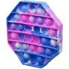 Anti Stress Fidget Bubble Pop Αγχολυτικό Παιχνίδι Οκτάγωνο Marble Μπλε-Γαλάζιο