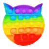 Anti Stress Fidget Bubble Pop Αγχολυτικό Παιχνίδι Γατούλα Rainbow