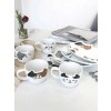 Κεραμικό σετ Κούπα και Πιατάκι για Μπισκότο Λευκό - Cat Ceramic Mug with Tray
