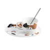 Κεραμικό σετ Κούπα και Πιατάκι για Μπισκότο Κάλικο (τρίχρωμο)- Cat Ceramic Mug with Tray