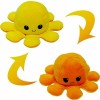 Λούτρινο Χταπόδι που αλλάζει διάθεση - Reversible Octopus 12εκ Κίτρινο - Πορτοκαλί