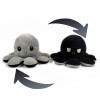Λούτρινο Χταπόδι που αλλάζει διάθεση - Reversible Octopus 12εκ Μαύρο - Γκρι