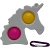 Pop it Fidget Simple Dimple Αγχολυτικό Παιχνίδι Μονόκερος Μπρελόκ Λευκό