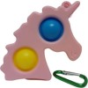 Pop it Fidget Simple Dimple Αγχολυτικό Παιχνίδι Μονόκερος Μπρελόκ Ροζ