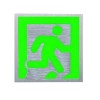 Φωτιζόμενη Πινακίδα Αλουμινίου - Επιγραφή LED Man Exit Green