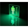 ΦωτιζόΦωτιζόμενη Πινακίδα Αλουμινίου - Επιγραφή LED Toilet Man Green