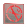 Φωτιζόμενη Πινακίδα Αλουμινίου - Επιγραφή LED No Smoking Red