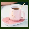 Κεραμική κούπα και Θερμαινόμενη Βάση USB - Cup Warmer - Ροζ