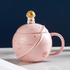 Κεραμική Κούπα 3D Space Walk με Καπάκι και Κουταλάκι - Ροζ