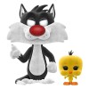 Funko Pop Tees Box Looney Tunes Sylvestre and Tweety Floced Exclusive Figure 309 & Tshirt Medium