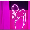 Διακοσμητικό Φωτιστικό Neon Γυναικεία Σιλουέτα σε Ροζ Χρώμα