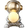 Πλαστικό Διακοσμητικό Φωτιστικό Αστροναύτης 15x16x19 - Ασημί με Χρυσό