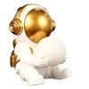 Πλαστικό Διακοσμητικό Φωτιστικό Αστροναύτης 15x16x19 - Λευκό με Χρυσό 