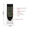 Θερμόμετρο Υγρασιόμετρο Με Μεγάλη Οθόνη Ρολόι & Ξυπνητήρι