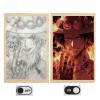 Διακοσμητικό Φωτιστικό LED με Ξύλινη Κορνίζα One Piece Portgas D. Ace 23x32cm