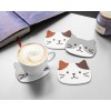 Σουβέρ Σιλικόνης Γατούλες σετ 4 τμχ - Cats Coasters